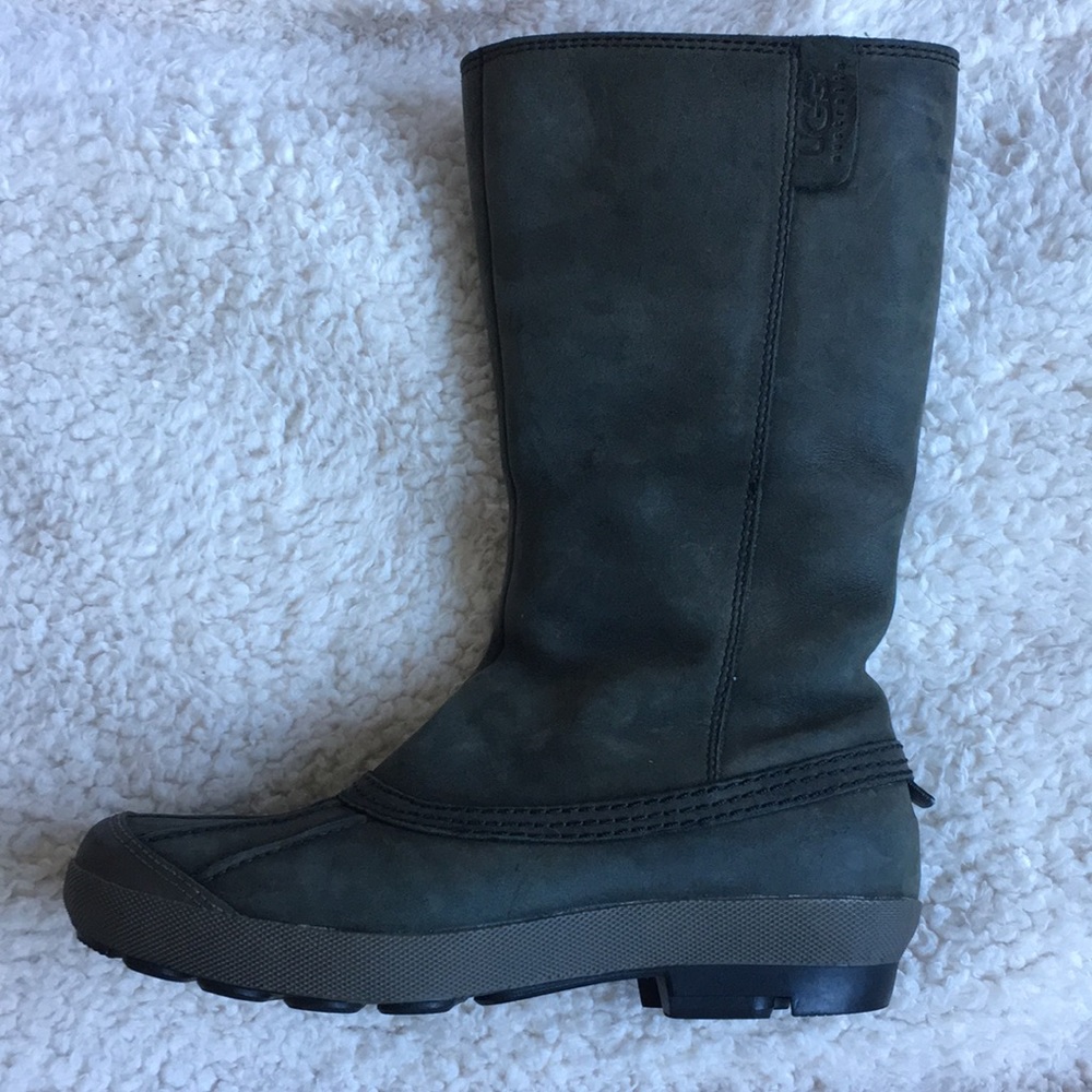 UGG waterproof leather shearling lined boots